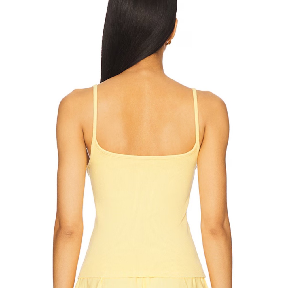 Donni Rib Spaghetti Tank Butter - Picture 2 of 3